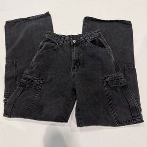 Women's Black Cargo Jeans